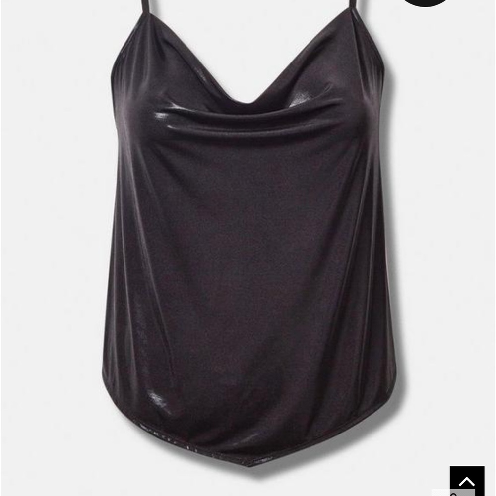 Torrid Liquid Shine Cowl Cami size 2 Black